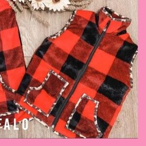 Buffalo Plaid Kids Vest 5T
